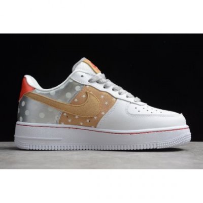 Nike Air Force 1 Low Stars Beyaz / Gümüş Kaykay Ayakkabı Türkiye - 56JRJ6I6